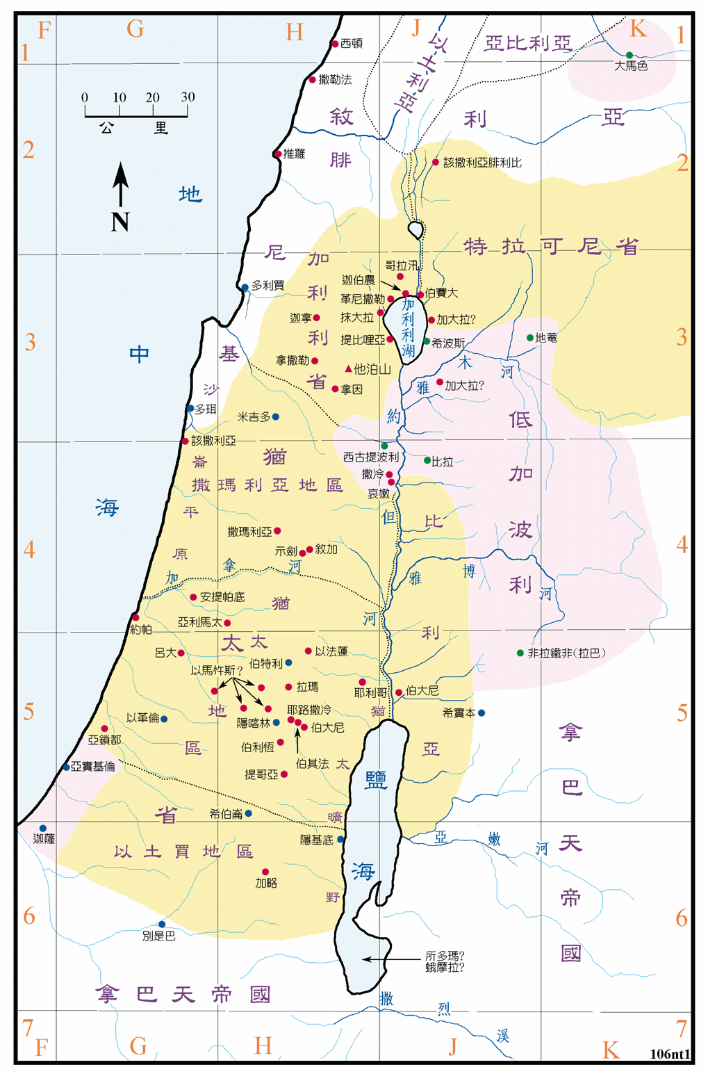 旧约圣经地图图片