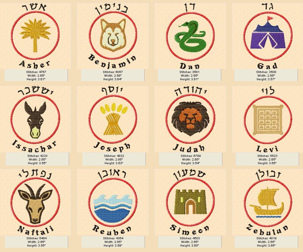 以色列十二支派标志的现代设计之一